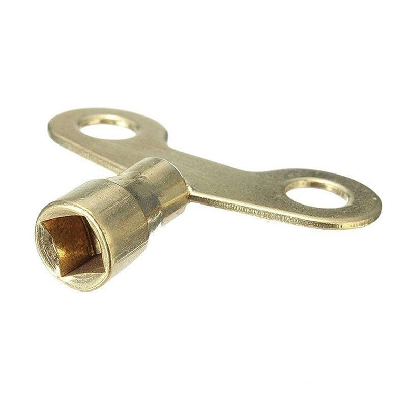 ELECTROPRIME 5 PCS Faucet Key Solid Brass Lock Radiator Plumbing Drainage Square Hole Socket Faucet Key