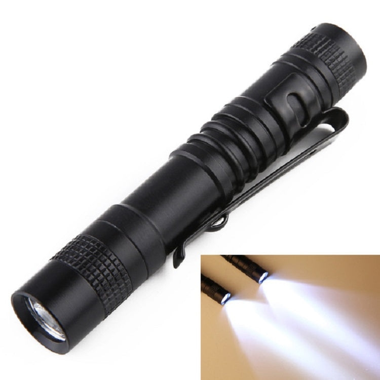 ELECTROPRIME Mini LED Pen-shaped Strong Flashlight Pen Clip Torch, Size:9.1cm