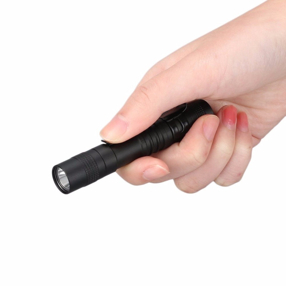ELECTROPRIME Mini LED Pen-shaped Strong Flashlight Pen Clip Torch, Size:9.1cm