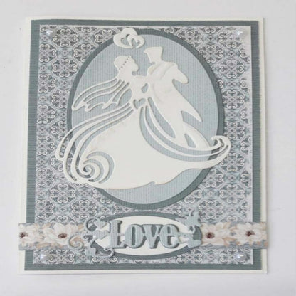 ELECTROPRIME Wedding Couple Series Knife Mold Scrapbook Album Greeting Card Embossing Mold
