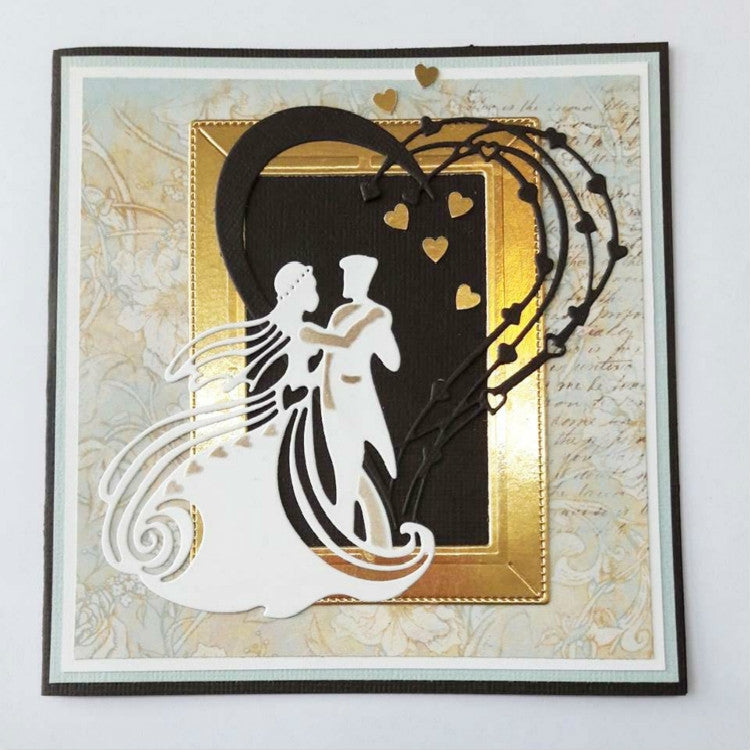 ELECTROPRIME Wedding Couple Series Knife Mold Scrapbook Album Greeting Card Embossing Mold