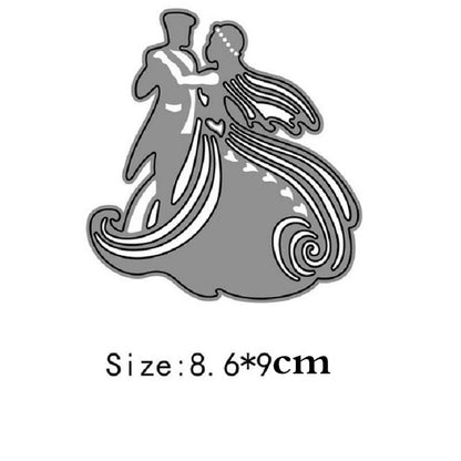 ELECTROPRIME Wedding Couple Series Knife Mold Scrapbook Album Greeting Card Embossing Mold