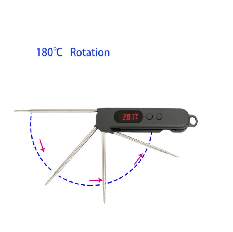 ELECTROPRIME Folding Digital Meat Thermometer Probe Wireless Instant Read Kitchen Cooking Food Long Stainless Steel Probe BBQ Thermometer