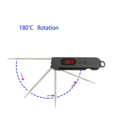 ELECTROPRIME Folding Digital Meat Thermometer Probe Wireless Instant Read Kitchen Cooking Food Long Stainless Steel Probe BBQ Thermometer