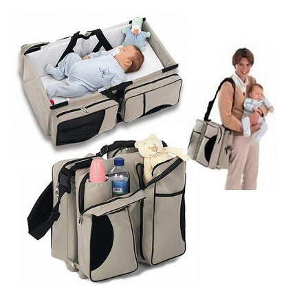 ELECTROPRIME Newborn Baby Portable Travel Foldable Bed Mummy Pack Bag(Dark Blue)