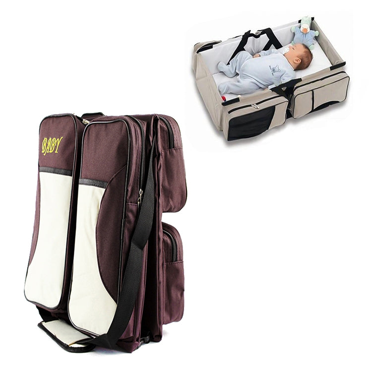ELECTROPRIME Newborn Baby Portable Travel Foldable Bed Mummy Pack Bag(Beige)