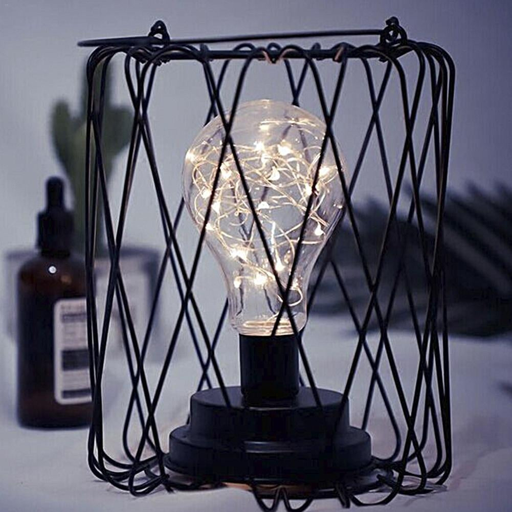 ELECTROPRIME Minimalist Copper Lamp Bedroom Home Wrought Iron Table Lamp, Specification:Portable