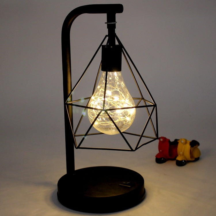 ELECTROPRIME Minimalist Copper Lamp Bedroom Home Wrought Iron Table Lamp, Specification:7-Word