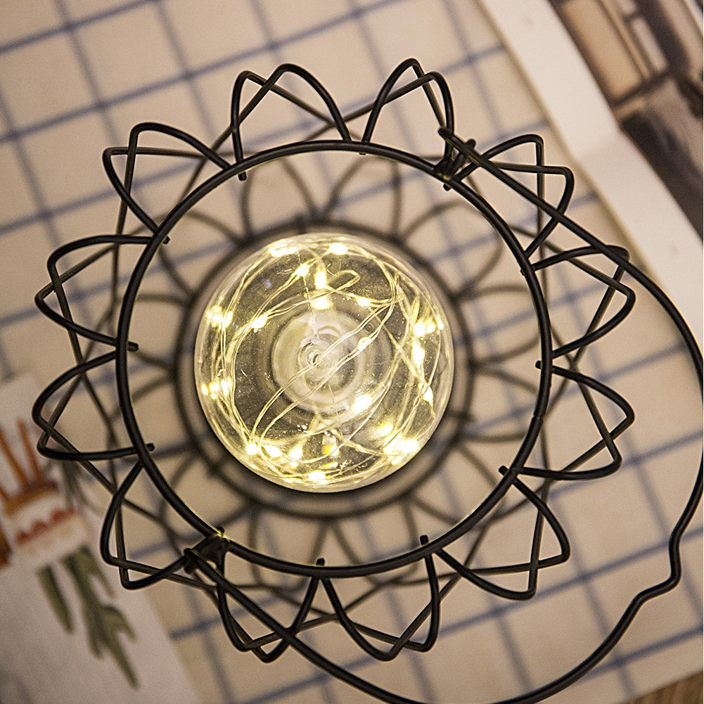 ELECTROPRIME Minimalist Copper Lamp Bedroom Home Wrought Iron Table Lamp, Specification:7-Word