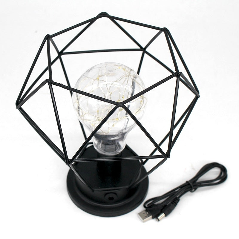 ELECTROPRIME Minimalist Copper Lamp Bedroom Home Wrought Iron Table Lamp, Specification:USB