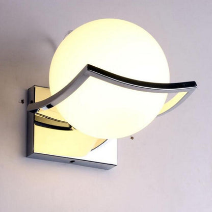 ELECTROPRIME Glass Ball Wall Lamp Study Balcony Bedroom Bedside Aisle Lights