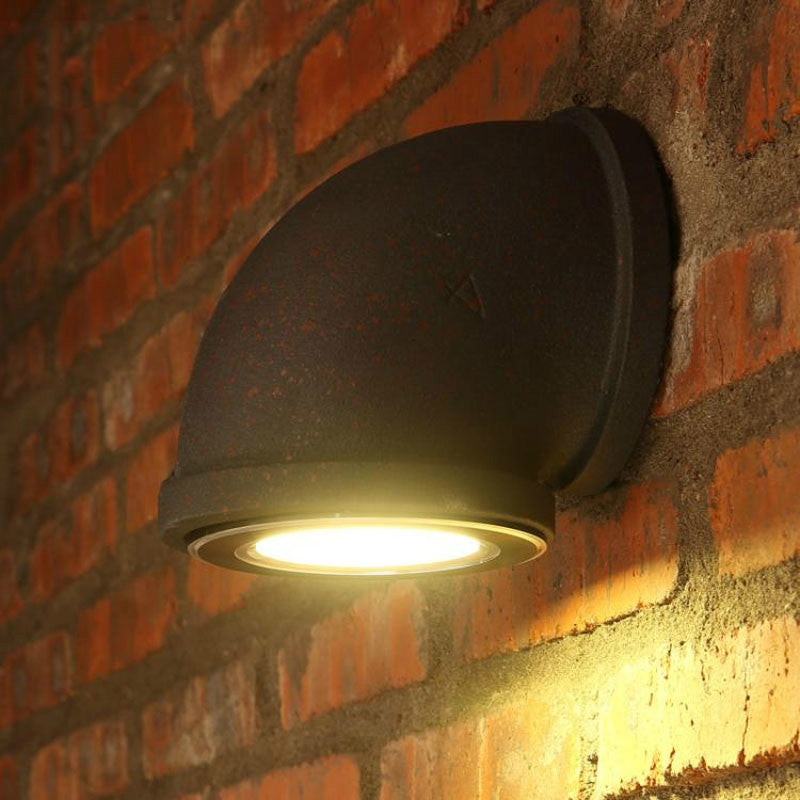 ELECTROPRIME Single Head Conduit Loft Lamps Creative Stair Light Iron Art Porch Cafe Wall Lamps, Power Source:5W Wall Light