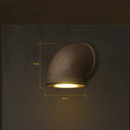 ELECTROPRIME Single Head Conduit Loft Lamps Creative Stair Light Iron Art Porch Cafe Wall Lamps, Power Source:5W Wall Light