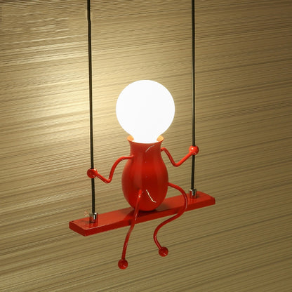 ELECTROPRIME E27 LED Personality Creative Retro Wrought Iron Villain Wall Lamp without Bulb(Red)