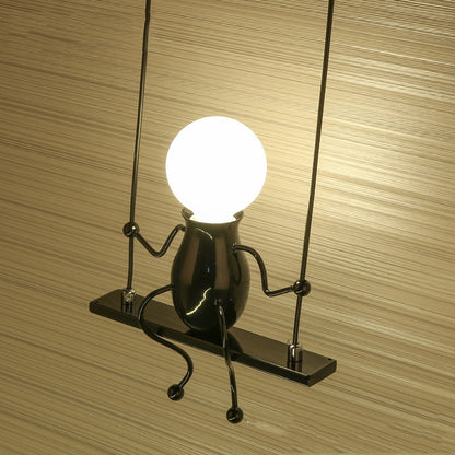 ELECTROPRIME E27 LED Personality Creative Retro Wrought Iron Villain Wall Lamp without Bulb(Black)