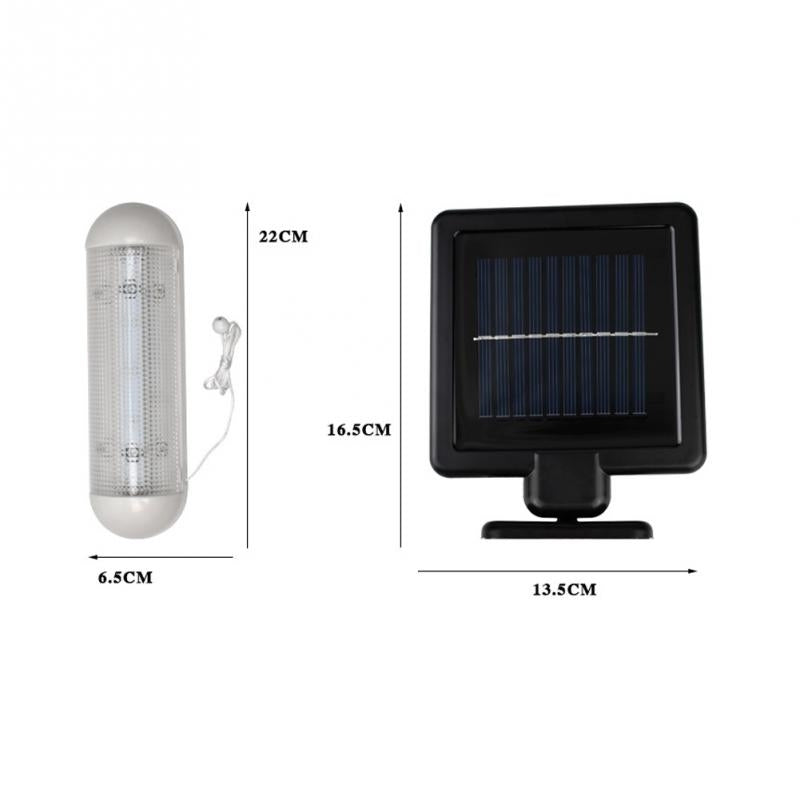 ELECTROPRIME Double-lamp Wall-mounted LED Solar Powered Shed Light IP44 Waterproof Outdoor Pull Lamp