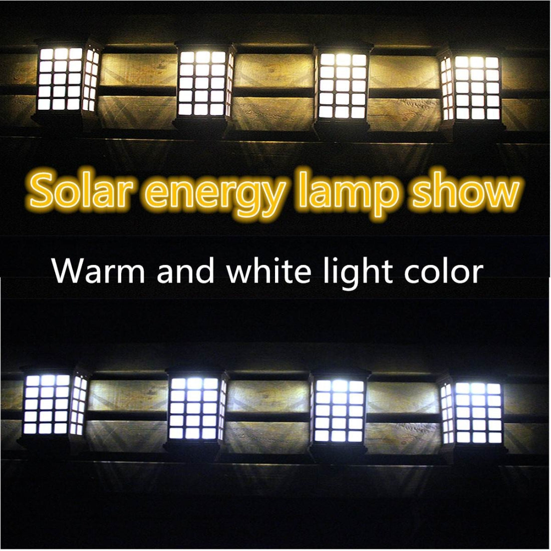 ELECTROPRIME Extended Outdoor Solar Wall Lamp IP65 Waterproof Courtyard Garden Villa Wall Fence Stair Light(Warm White)
