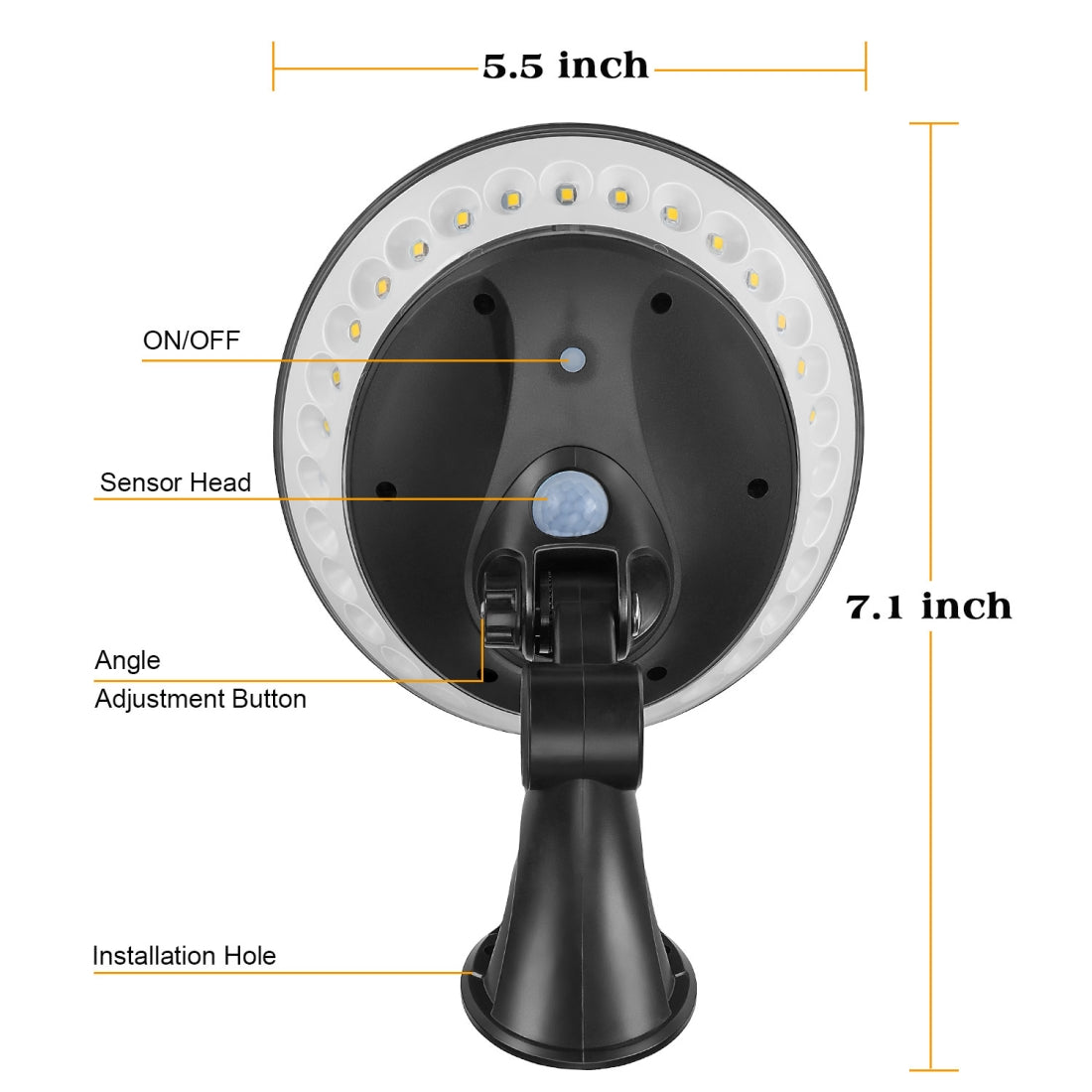 ELECTROPRIME Solar Powered Porch Lights IP65 Waterproof Outdoor Wall Fence Pathway Garden Lamp