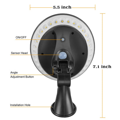 ELECTROPRIME Solar Powered Porch Lights IP65 Waterproof Outdoor Wall Fence Pathway Garden Lamp