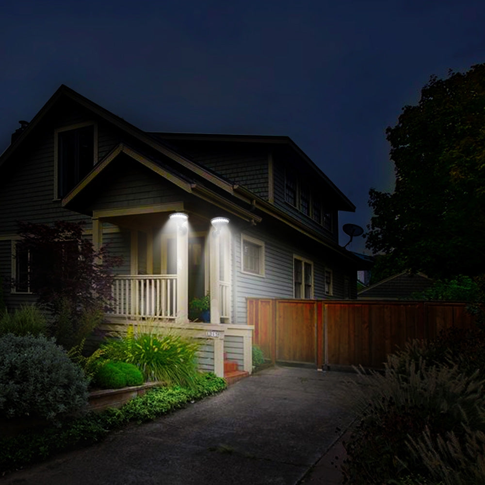 ELECTROPRIME Solar Powered Porch Lights IP65 Waterproof Outdoor Wall Fence Pathway Garden Lamp