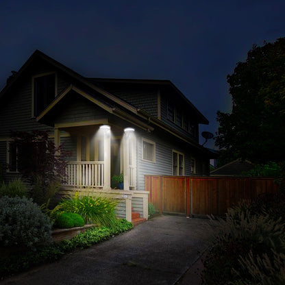 ELECTROPRIME Solar Powered Porch Lights IP65 Waterproof Outdoor Wall Fence Pathway Garden Lamp