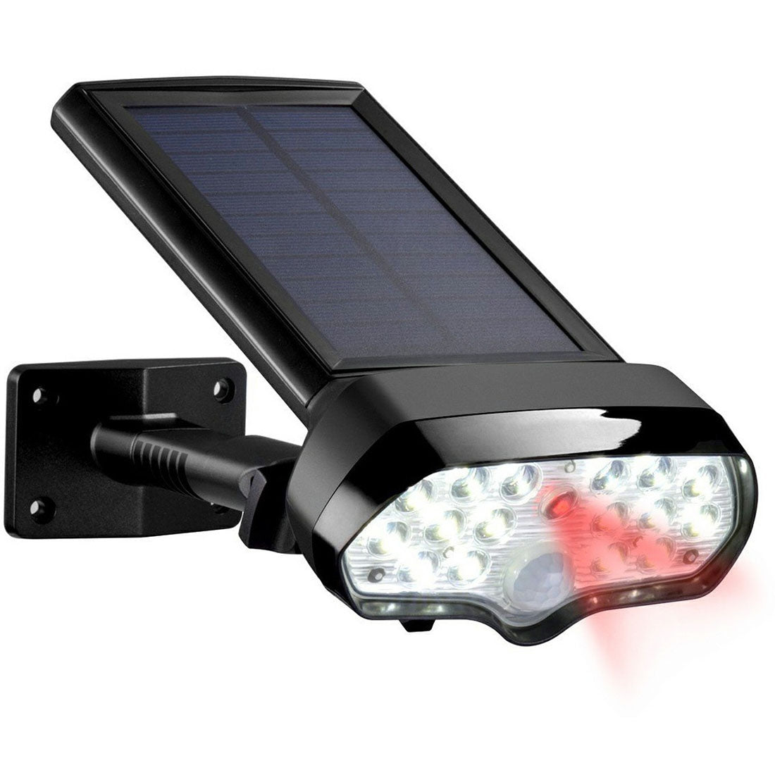 ELECTROPRIME 16 LEDs Bulb Dimmable Solar Powered Wall Lamp Outdoor IP65 Waterproof Garden Security Night Light