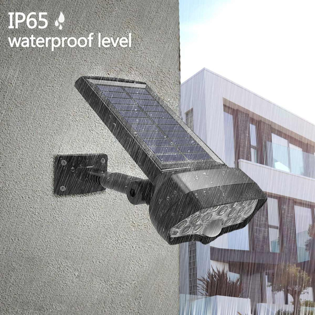 ELECTROPRIME 16 LEDs Bulb Dimmable Solar Powered Wall Lamp Outdoor IP65 Waterproof Garden Security Night Light