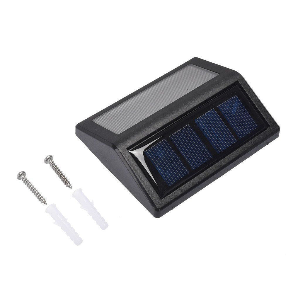 ELECTROPRIME 6 LEDs Solar Power IP55 Waterproof Light Sensor Wall Light Deck Lights(White light)