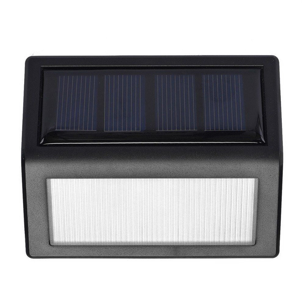 ELECTROPRIME 6 LEDs Solar Power IP55 Waterproof Light Sensor Wall Light Deck Lights(Warm Light)
