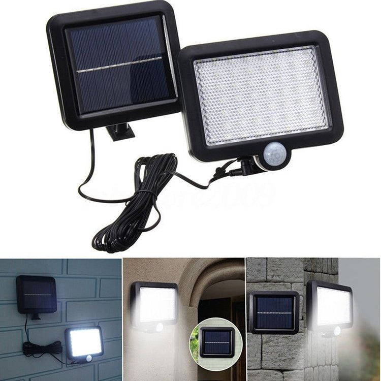 ELECTROPRIME 56 LEDs SMD 2835 180LM Solar Powered IP65 Waterproof Infrared Sensor LED Wall Light Garden Light
