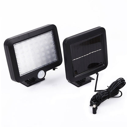 ELECTROPRIME 56 LEDs SMD 2835 180LM Solar Powered IP65 Waterproof Infrared Sensor LED Wall Light Garden Light