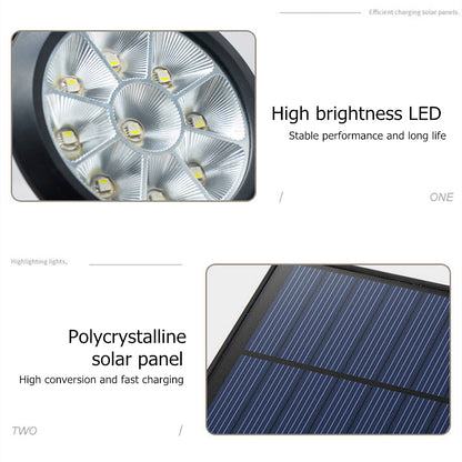 ELECTROPRIME 9 LEDs Solar Power Garden Lights LED Outdoor Garden Adjustable IP65 Waterproof Light(Colorful Changing)