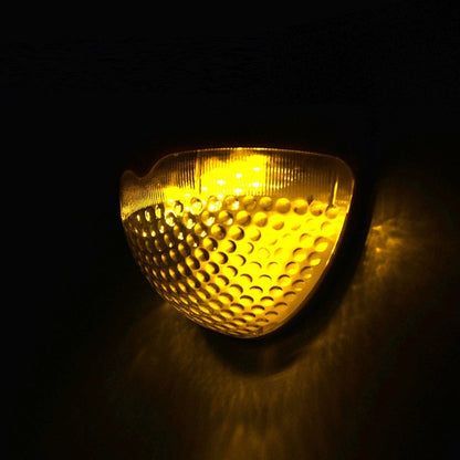 ELECTROPRIME Semi-circular IP55 Waterproof Solar Light Control Fence Light Garden Lamp(Warm White)