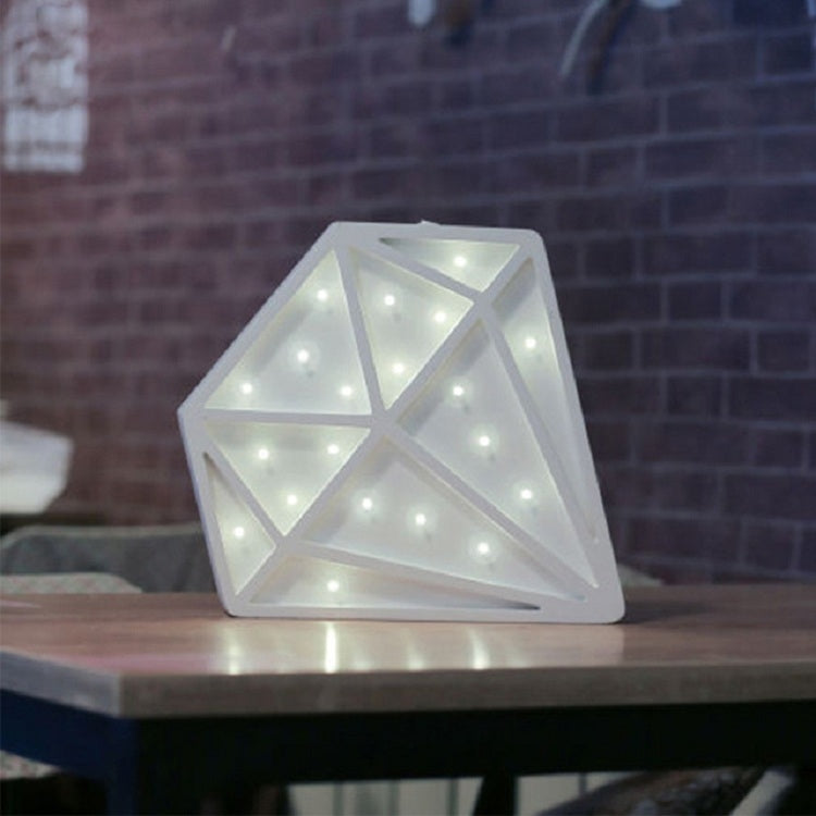 ELECTROPRIME Diamond Shape LED Night Light Decoration Pendant(White)