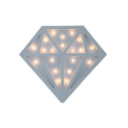 ELECTROPRIME Diamond Shape LED Night Light Decoration Pendant(White)