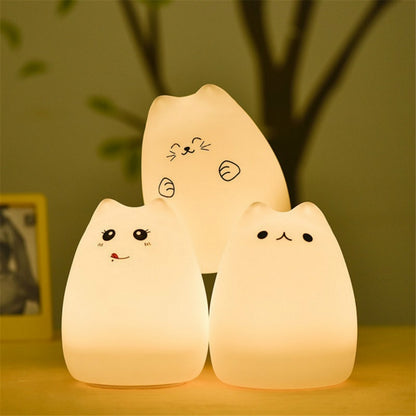 ELECTROPRIME USB Charging Novelty Night Lights Cute Children Night Lamp Distant Control Touch Sensor Light Home Decor Lighting(Popular Cat ?)