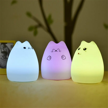ELECTROPRIME USB Charging Novelty Night Lights Cute Children Night Lamp Distant Control Touch Sensor Light Home Decor Lighting(Popular Cat ?)
