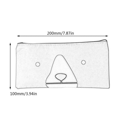 ELECTROPRIME 2 PCS Cartoon Dog Simple Big Capacity Pencil Bag Office School Student Supplie Stationery(Light Yellow)