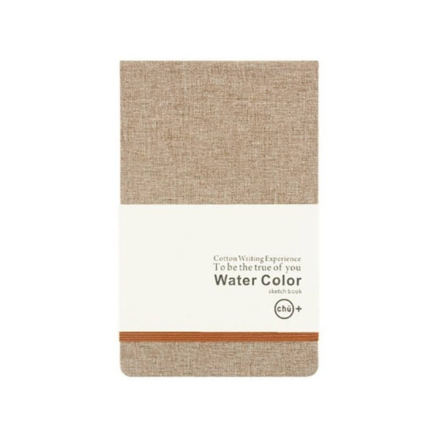 ELECTROPRIME A5 Cotton Cloth Watercolor Blank Notepad Child Painting Sketch Doodle Notebook, Size:A5(Light Brown)