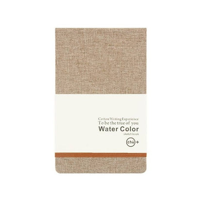 ELECTROPRIME A5 Cotton Cloth Watercolor Blank Notepad Child Painting Sketch Doodle Notebook, Size:A5(Light Brown)