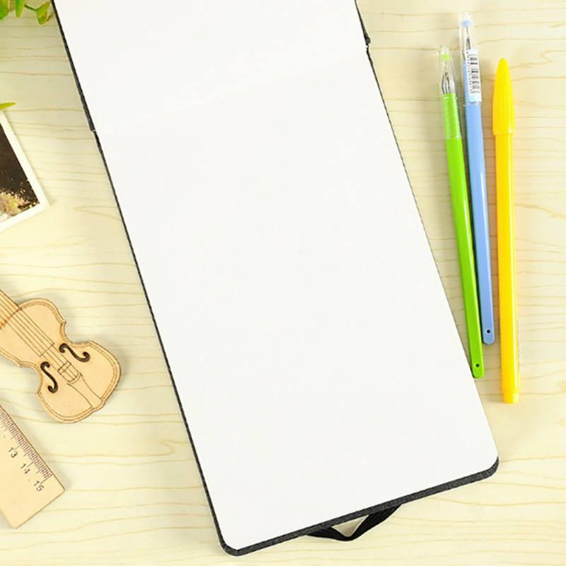 ELECTROPRIME A5 Cotton Cloth Watercolor Blank Notepad Child Painting Sketch Doodle Notebook, Size:A5(Dark Red)