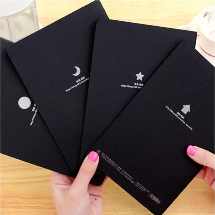 ELECTROPRIME 3 PCS Sketchbook Diary Drawing Painting Graffiti Soft Cover Black Paper Sketch Book Notebook Office School Supplies Gift, Size:L 16K