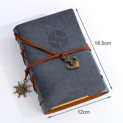 ELECTROPRIME P697 Creative Corsair Anchor Stationery Notepad Office Supplies School Cute Retro Spiral Notebook Diary Book(Grey)