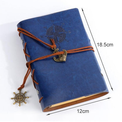 ELECTROPRIME P697 Creative Corsair Anchor Stationery Notepad Office Supplies School Cute Retro Spiral Notebook Diary Book(Blue)