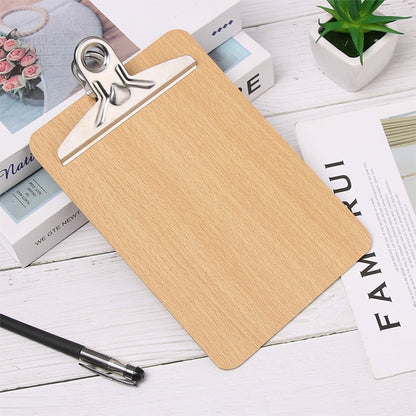 ELECTROPRIME 10 PCS Portable A4 / A5 Wooden Writing Clip Board File Hardboard with Batterfly Clip, Size:A5, Type:3mm thick