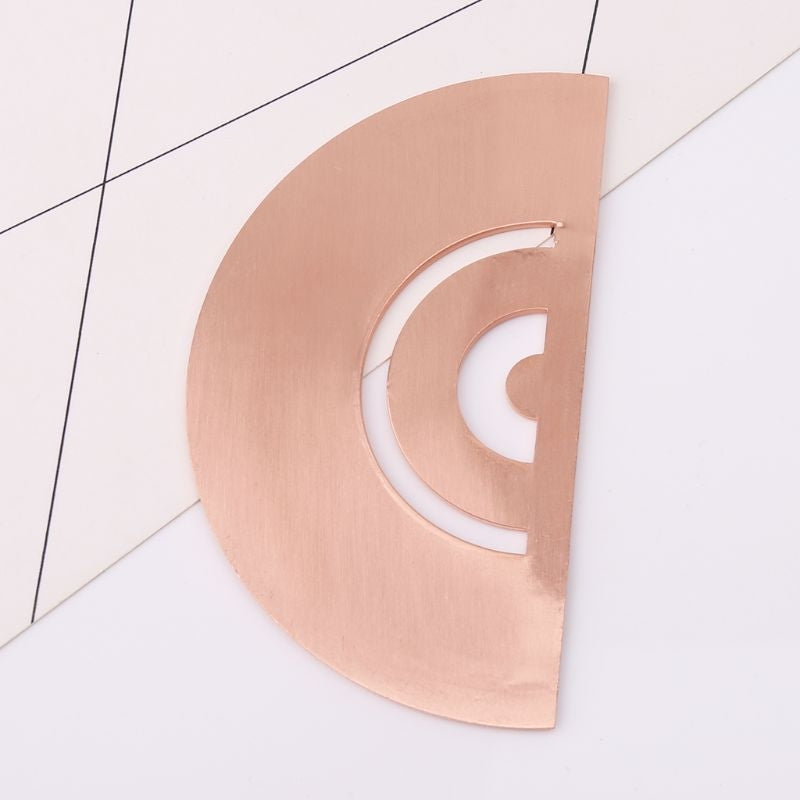 ELECTROPRIME Protractor Ruler Drawing Measurement Math Tool Students Stationery Metal Angle Ruler