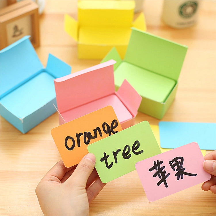 ELECTROPRIME Memory Cards Blank DIY Graffiti Word Cards Small Memo Pad Blocks Memorandum Note Word Cards(Green)