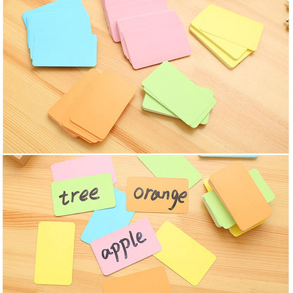 ELECTROPRIME Memory Cards Blank DIY Graffiti Word Cards Small Memo Pad Blocks Memorandum Note Word Cards(Green)