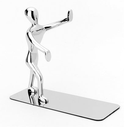 ELECTROPRIME 1 Pair Book Holder Humanoid Figure Non-Skid Art Desk Organizer Bookshelf Office Study Decoration