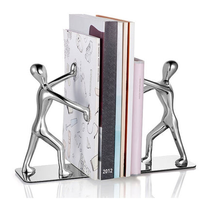 ELECTROPRIME 1 Pair Book Holder Humanoid Figure Non-Skid Art Desk Organizer Bookshelf Office Study Decoration
